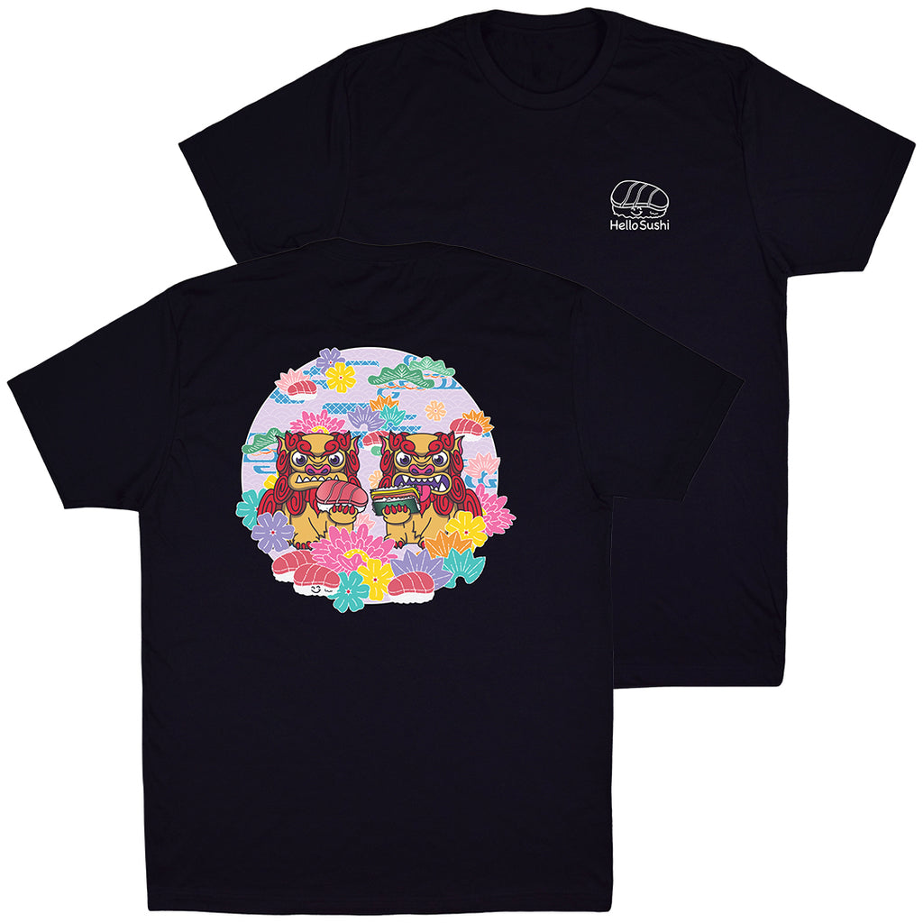 Bingata Shisa T-Shirt by Hello Sushi