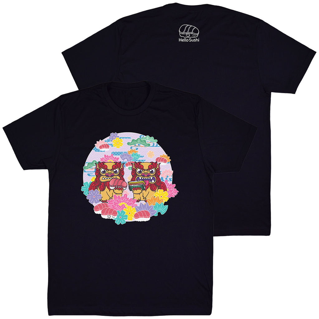 Bingata Shisa T-Shirt by Hello Sushi