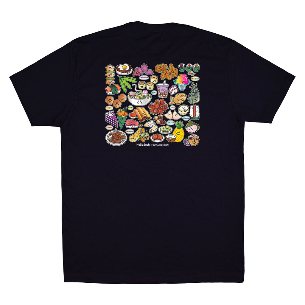 Variety Asian Food T-Shirt by Hello Sushi