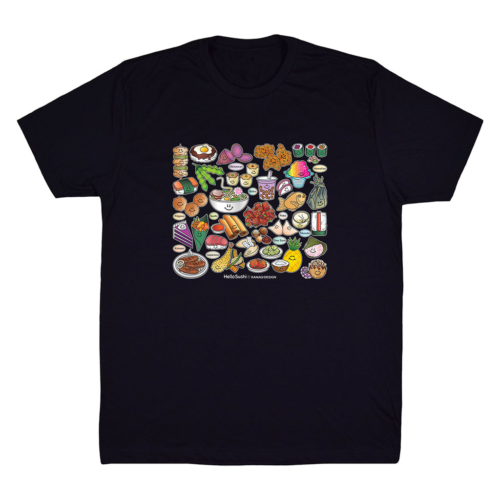 Variety Asian Food T-Shirt by Hello Sushi