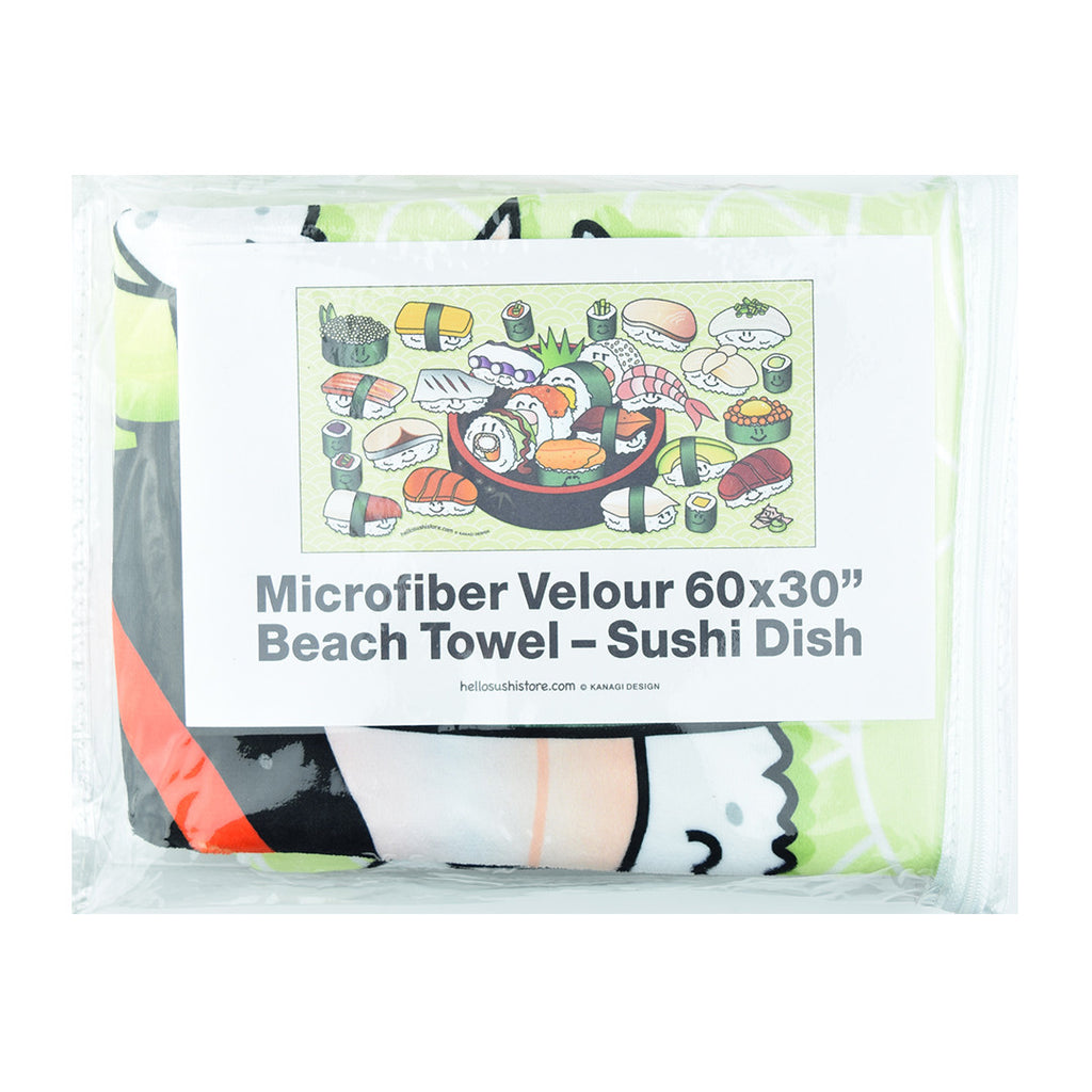 Sushi Dish Beach Towel - Hello Sushi Store